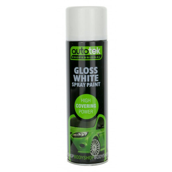 Autotek Aerosol Paint - Gloss White - 500ml