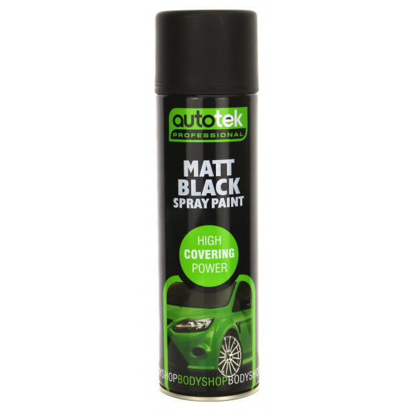 Autotek Aerosol Paint - Matt Black - 500ml