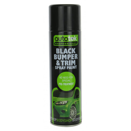 Autotek Bumper & Trim Aerosol Paint - Black - 500ml