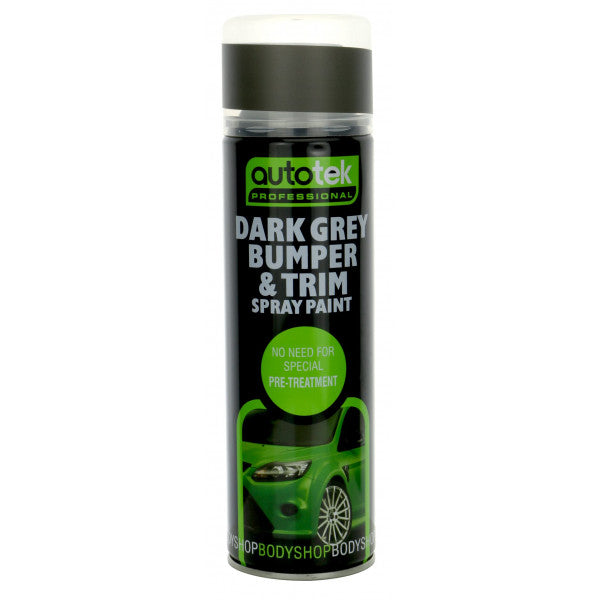 Autotek Bumper & Trim Aerosol Paint - Dark Grey - 500ml