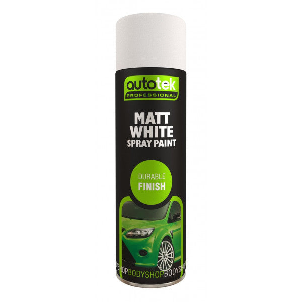 Autotek Aerosol Paint - Matt White - 500ml