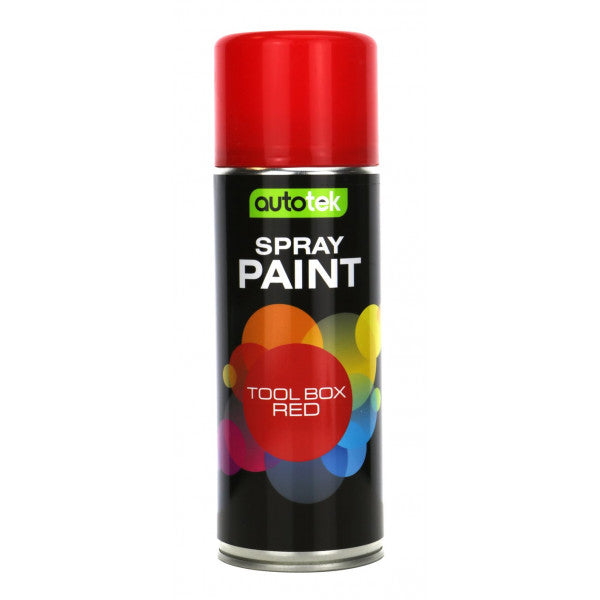 Autotek Aerosol Paint - Gloss Tool Box Red - 400ml