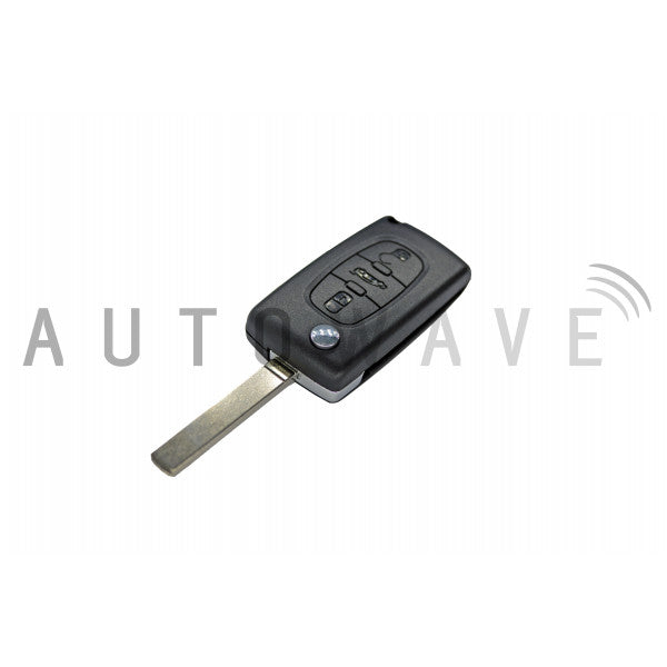 Peugeot/Citroen 3 Button Flip Remote VA2 Blade
