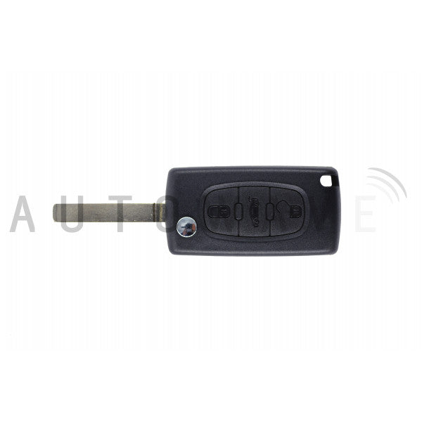 Peugeot/Citroen 3 Button Flip Remote HU83 FSK