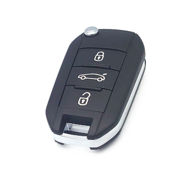 Peugeot 3 Button Flip Remote ID4A