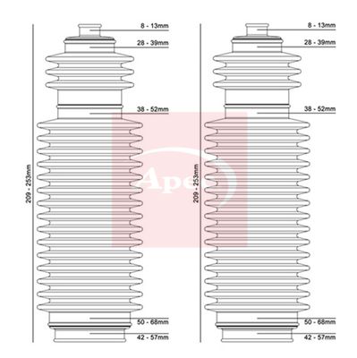 Apec ACB3003 Bellow Kit, steering - 1