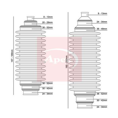 Apec ACB3005 Bellow Kit, steering - 1