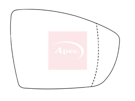 Apec AMS2232 Mirror Glass, exterior mirror - 2
