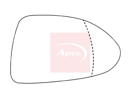 Apec AMS2804A Mirror Glass, exterior mirror - 1