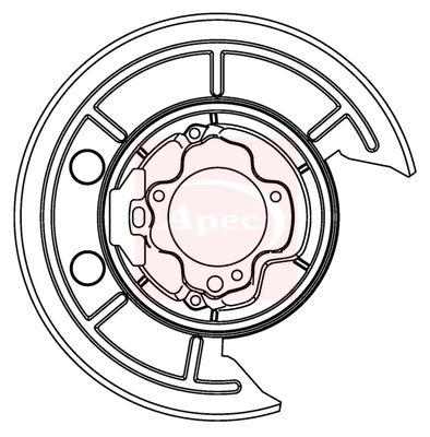 Apec ASG1013 Splash Guard, brake disc - 1