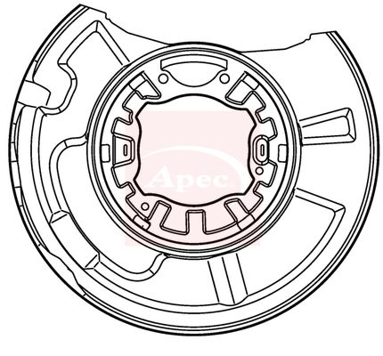 Apec ASG1016 Splash Guard, brake disc - 1