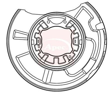 Apec ASG1017 Splash Guard, brake disc - 1