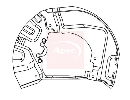Apec ASG1022 Splash Guard, brake disc - 1
