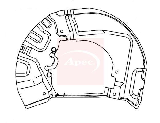 Apec ASG1022 Splash Guard, brake disc - 1