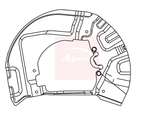 Apec ASG1023 Splash Guard, brake disc - 1