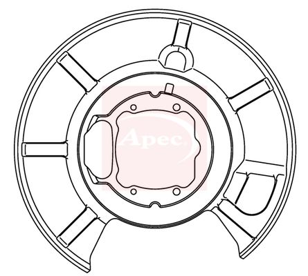 Apec ASG1024 Splash Guard, brake disc - 1