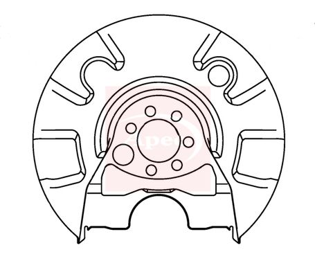 Apec ASG1039 Splash Guard, brake disc - 1