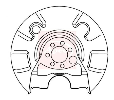 Apec ASG1040 Splash Guard, brake disc - 1