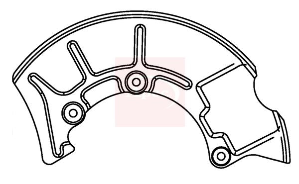 Apec ASG1043 Splash Guard, brake disc - 1