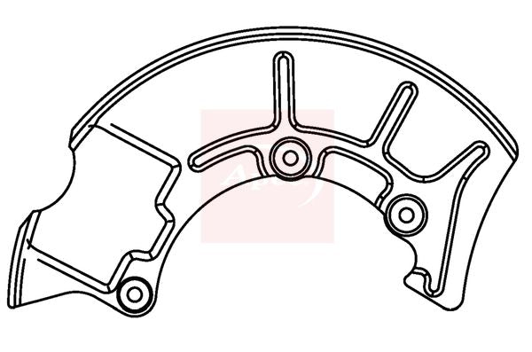 Apec ASG1044 Splash Guard, brake disc - 1