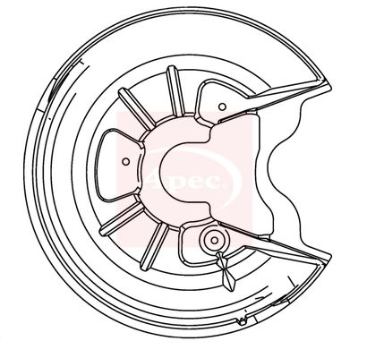 Apec ASG1047 Splash Guard, brake disc - 1