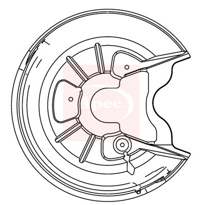 Apec ASG1048 Splash Guard, brake disc - 1