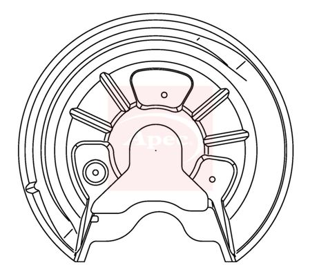 Apec ASG1051 Splash Guard, brake disc - 1