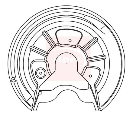 Apec ASG1051 Splash Guard, brake disc - 1