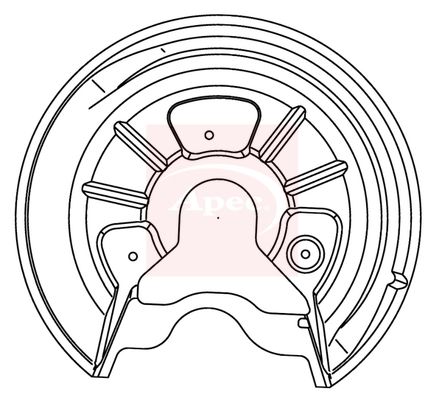 Apec ASG1052 Splash Guard, brake disc - 1