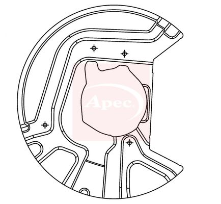 Apec ASG1071 Splash Guard, brake disc - 1