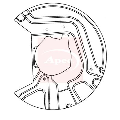 Apec ASG1072 Splash Guard, brake disc - 1
