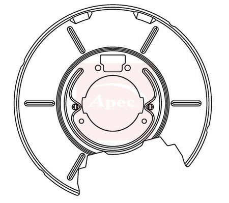 Apec ASG1081 Splash Guard, brake disc - 1