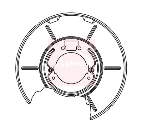 Apec ASG1082 Splash Guard, brake disc - 1