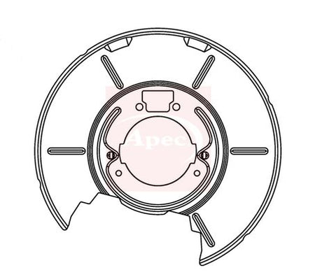 Apec ASG1082 Splash Guard, brake disc - 1