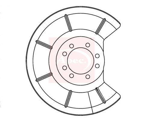 Apec ASG1096 Splash Guard, brake disc - 1