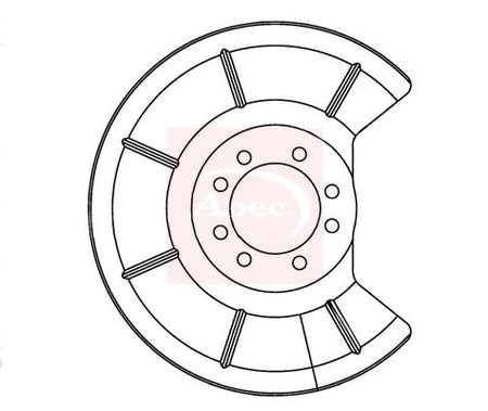 Apec ASG1096 Splash Guard, brake disc - 1