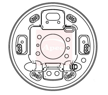 Apec ASG1135 Brake Mounting Plate - 1
