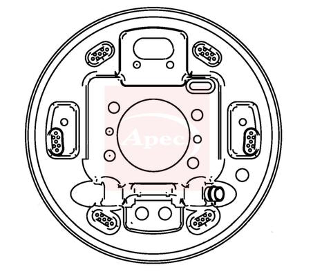 Apec ASG1135 Brake Mounting Plate - 1