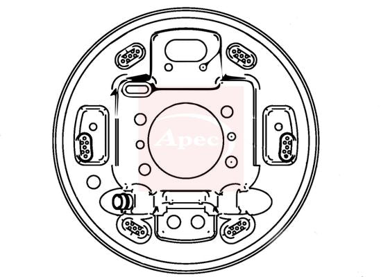 Apec ASG1136 Brake Mounting Plate - 1