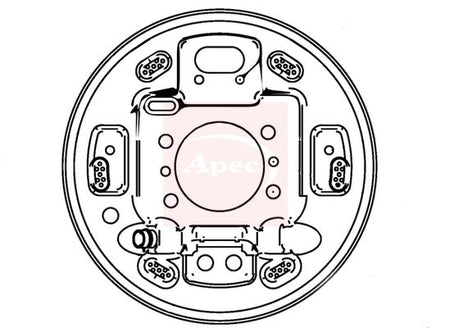 Apec ASG1136 Brake Mounting Plate - 1