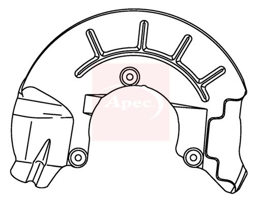 Apec ASG1143 Splash Guard, brake disc - 1