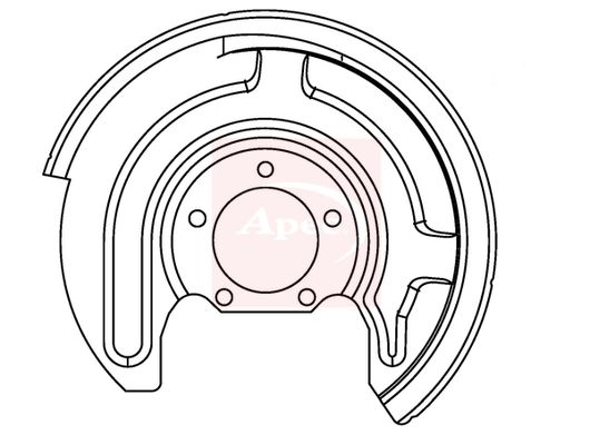 Apec ASG1155 Splash Guard, brake disc - 2