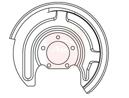 Apec ASG1155 Splash Guard, brake disc - 2