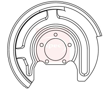Apec ASG1156 Splash Guard, brake disc - 1