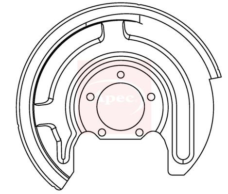 Apec ASG1156 Splash Guard, brake disc - 1