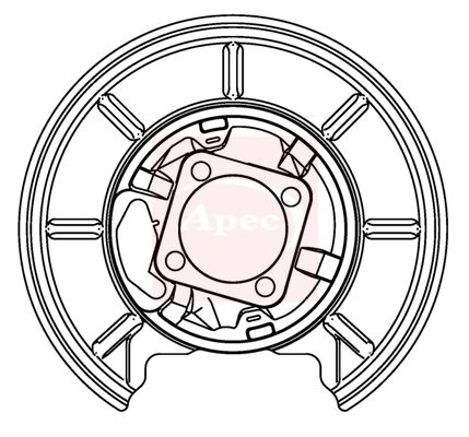 Apec ASG1165 Splash Guard, brake disc - 1
