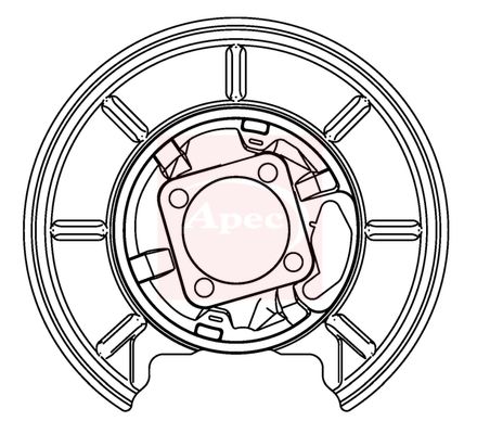 Apec ASG1166 Splash Guard, brake disc - 1