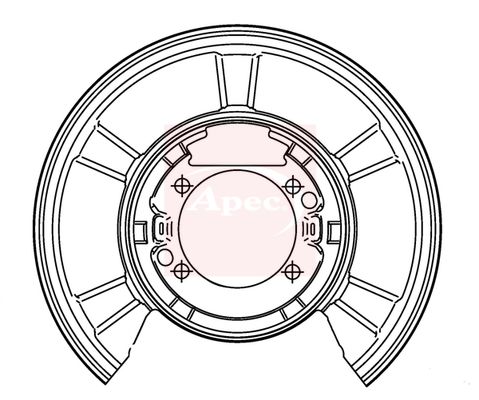 Apec ASG1177 Splash Guard, brake disc - 1