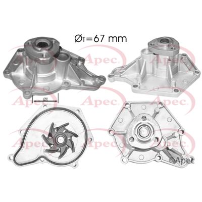 Apec AWP1039 Water Pump, engine cooling - 1