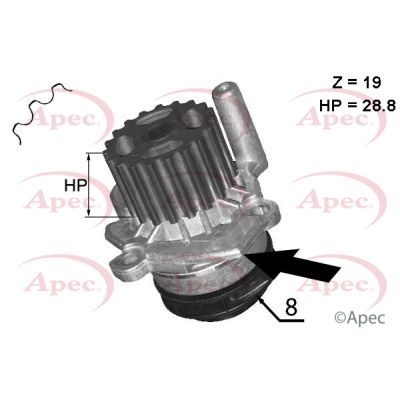Apec AWP1045 Water Pump, engine cooling - 1